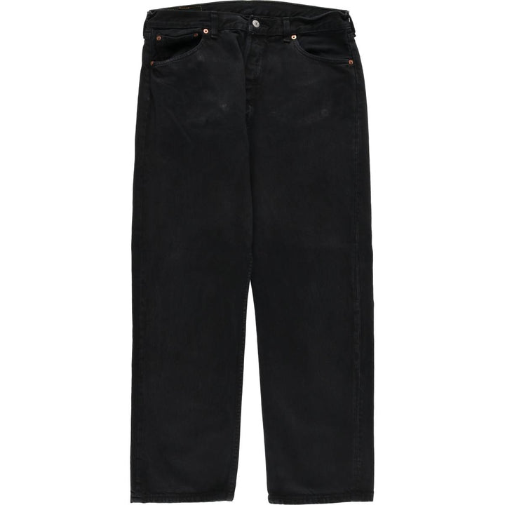 Levi's 501 Euro Model Black Denim Straight Leg Denim Pants, Men's Size W35 cotton black type Vintage Second Hand