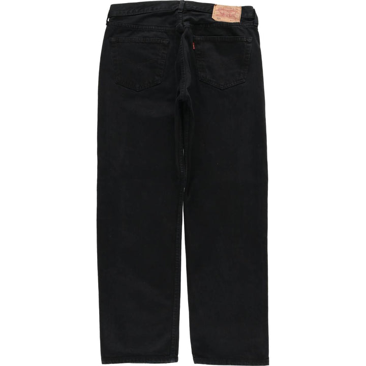 Levi's 501 Euro Model Black Denim Straight Leg Denim Pants, Men's Size W35 cotton black type Vintage Second Hand