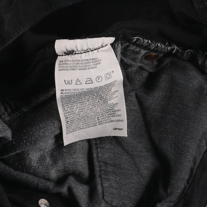 Levi's 501 Euro Model Black Denim Straight Leg Denim Pants, Men's Size W35 cotton black type Vintage Second Hand