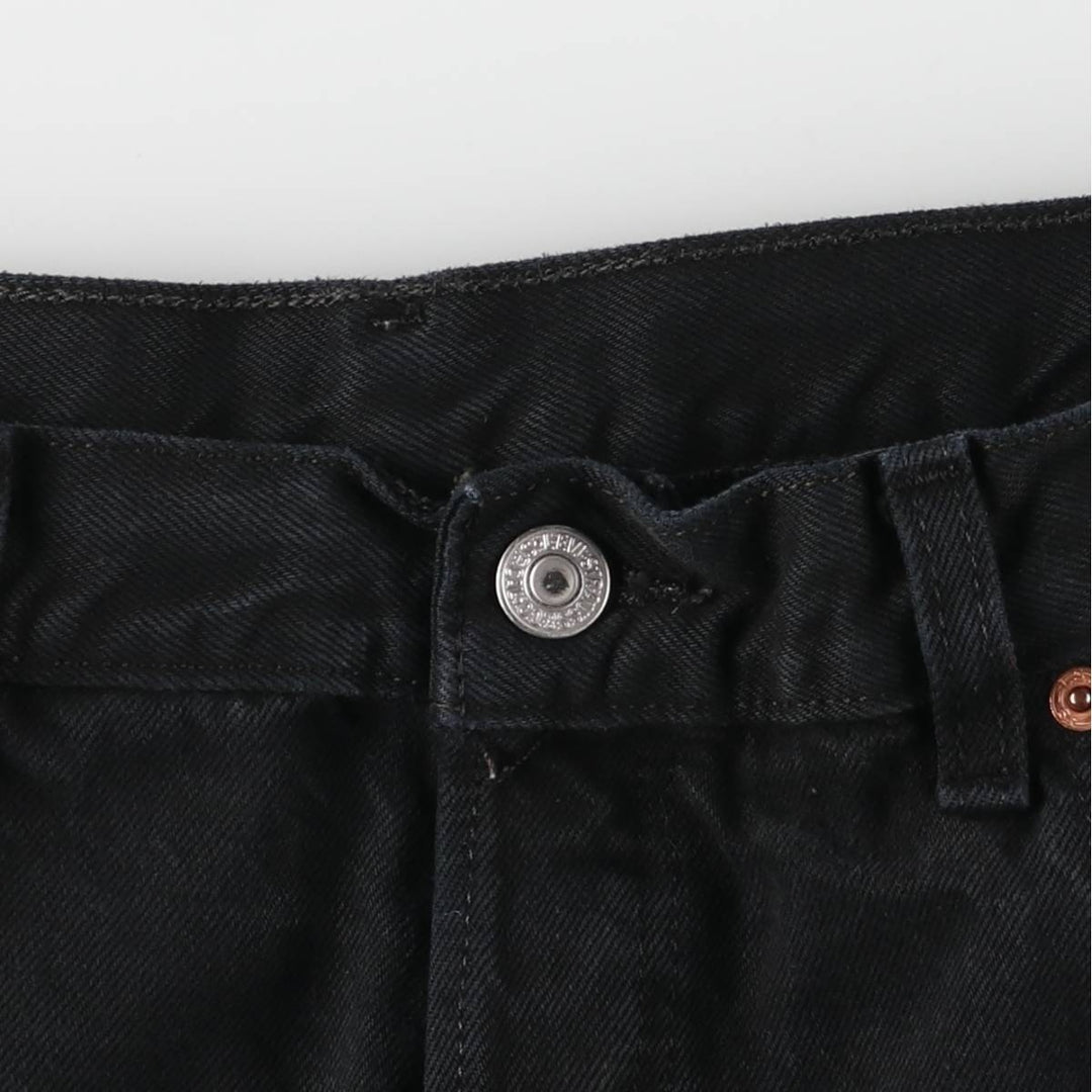 Levi's 501 Euro Model Black Denim Straight Leg Denim Pants, Men's Size W35 cotton black type Vintage Second Hand