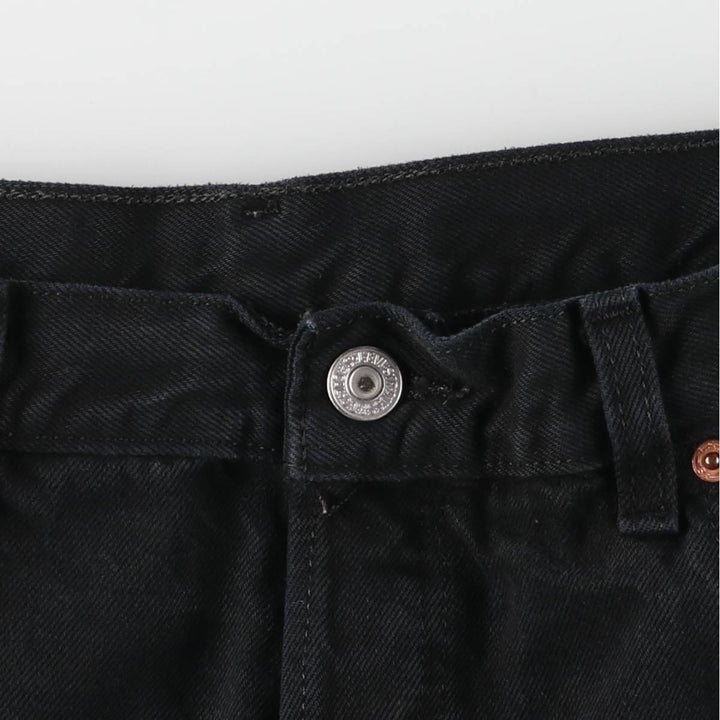 Levi's 501 Euro Model Black Denim Straight Leg Denim Pants, Men's Size W35 cotton black type Vintage Second Hand