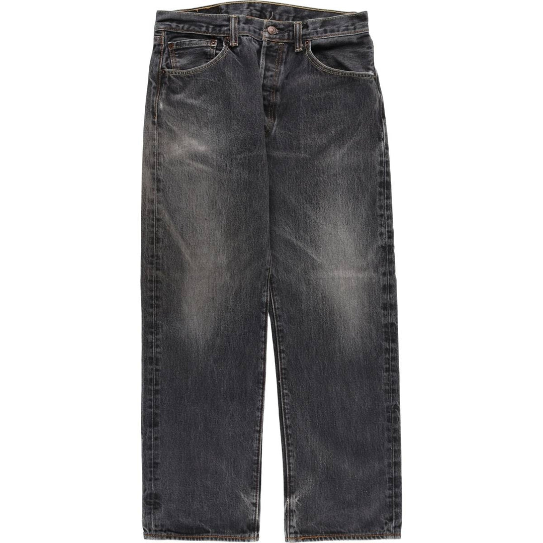 Levi's 501 Black Denim Straight Denim Pants for Men, W32 equivalent cotton black type Vintage Second Hand