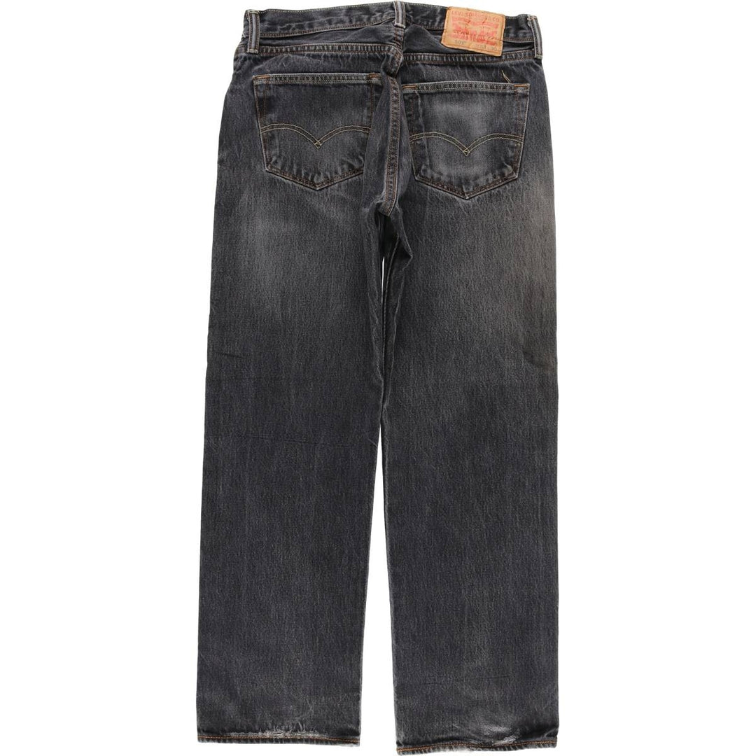 Levi's 501 Black Denim Straight Denim Pants for Men, W32 equivalent cotton black type Vintage Second Hand