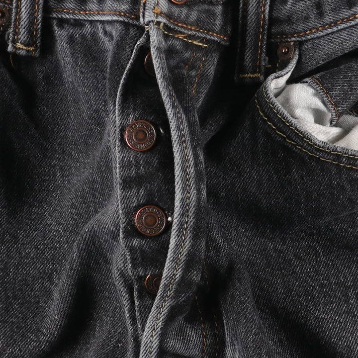 Levi's 501 Black Denim Straight Denim Pants for Men, W32 equivalent cotton black type Vintage Second Hand
