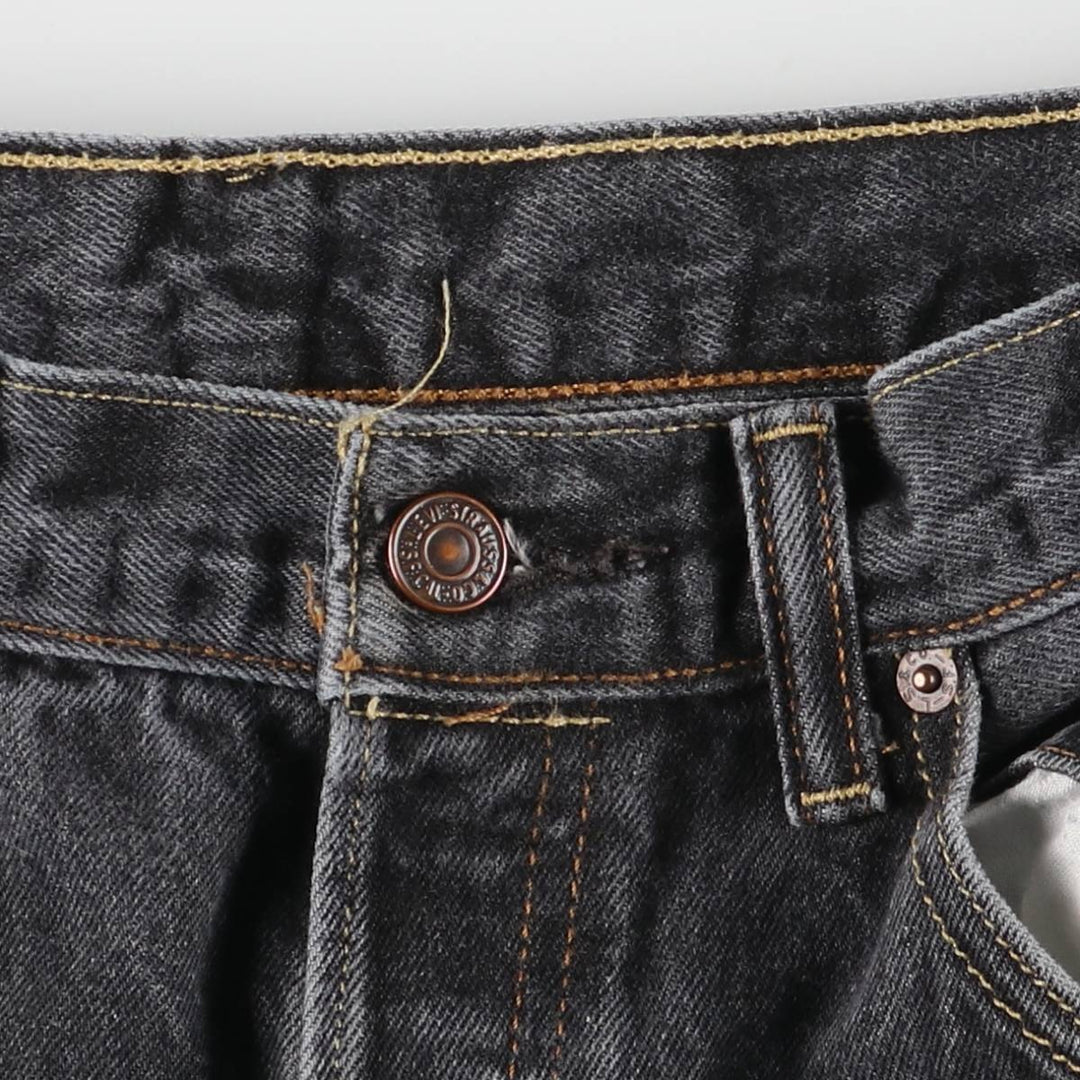 Levi's 501 Black Denim Straight Denim Pants for Men, W32 equivalent cotton black type Vintage Second Hand