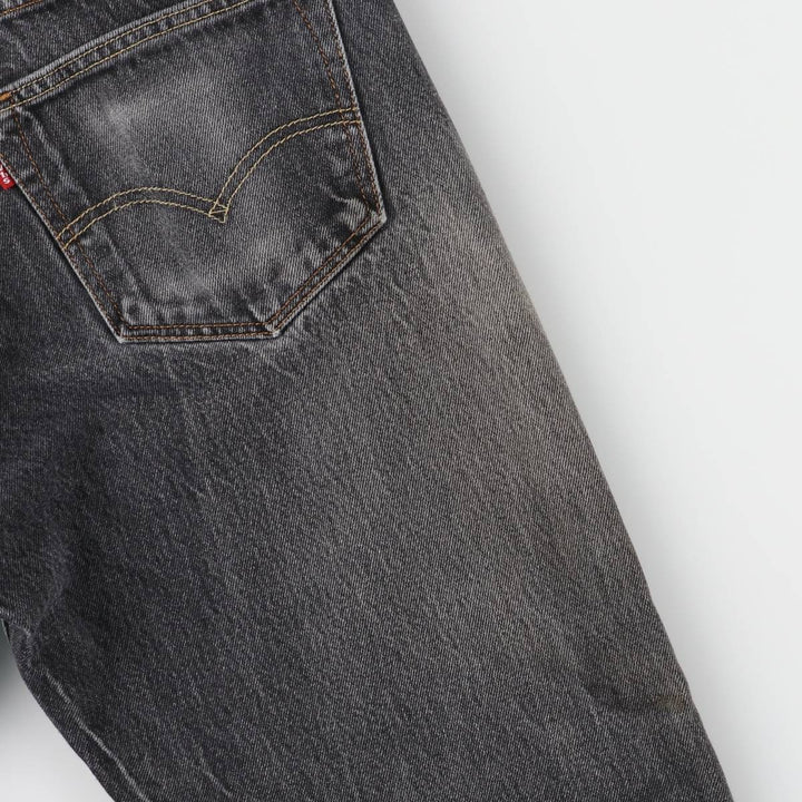 Levi's 501 Black Denim Straight Denim Pants for Men, W32 equivalent cotton black type Vintage Second Hand