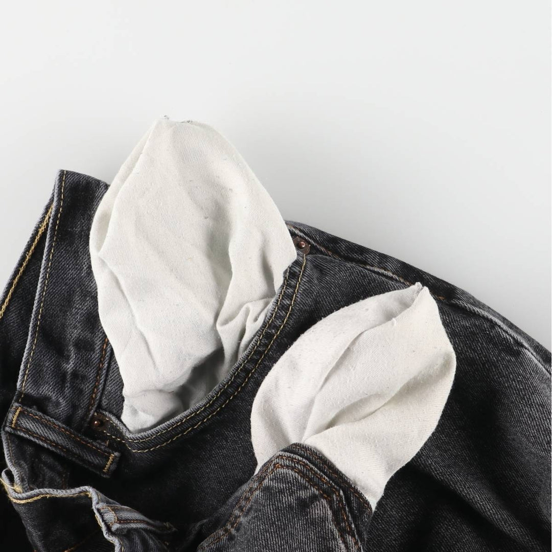 Levi's 501 Black Denim Straight Denim Pants for Men, W32 equivalent cotton black type Vintage Second Hand