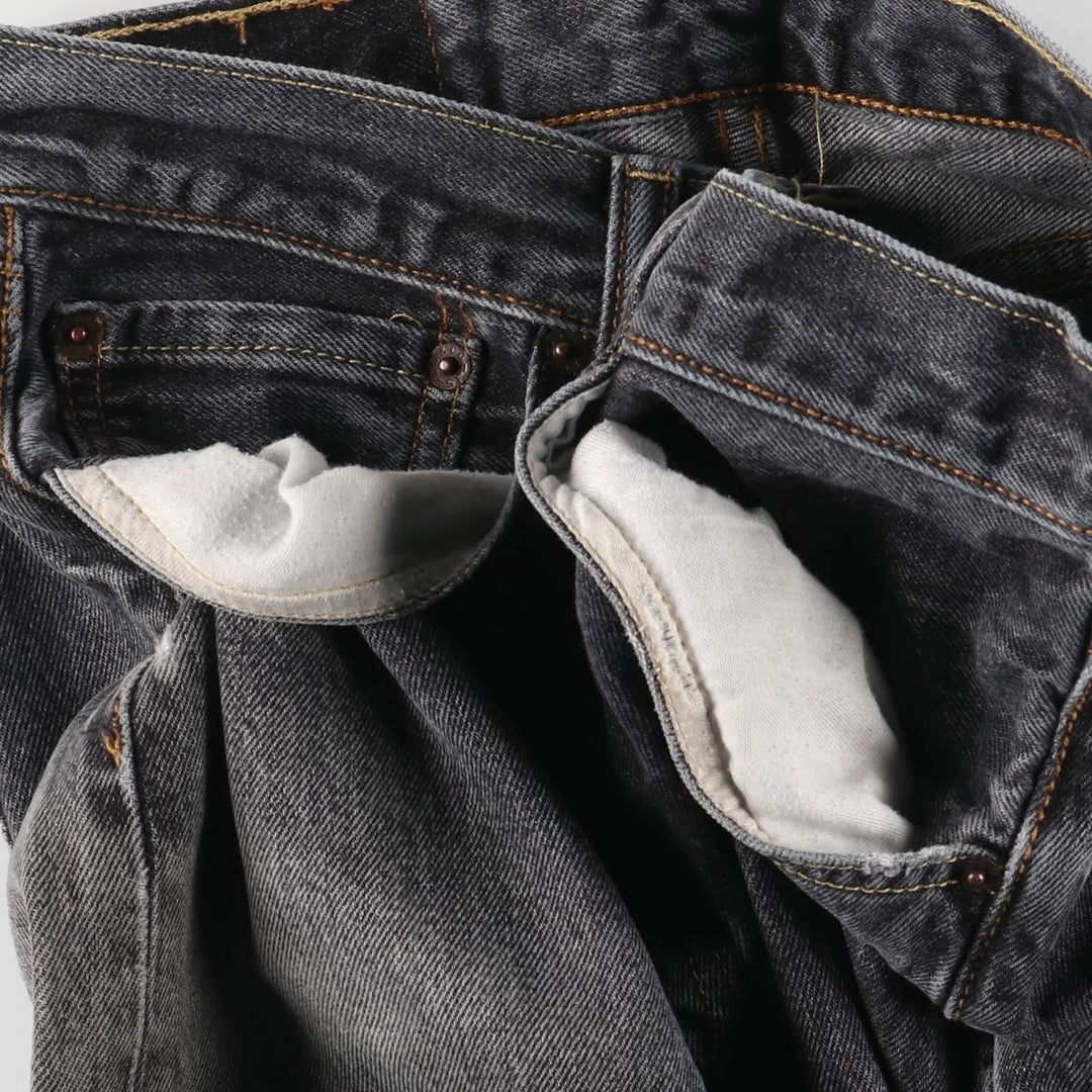 Levi's 501 Black Denim Straight Denim Pants for Men, W32 equivalent cotton black type Vintage Second Hand