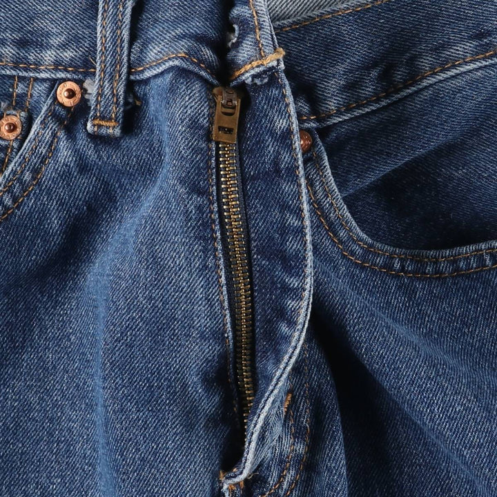 Levi's 505 tapered denim pants for men, size w36 cotton navy blue type Vintage Second Hand