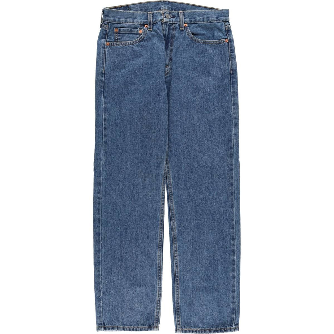 Levi's 505 tapered denim pants for men, size W34 cotton blue type Vintage Second Hand
