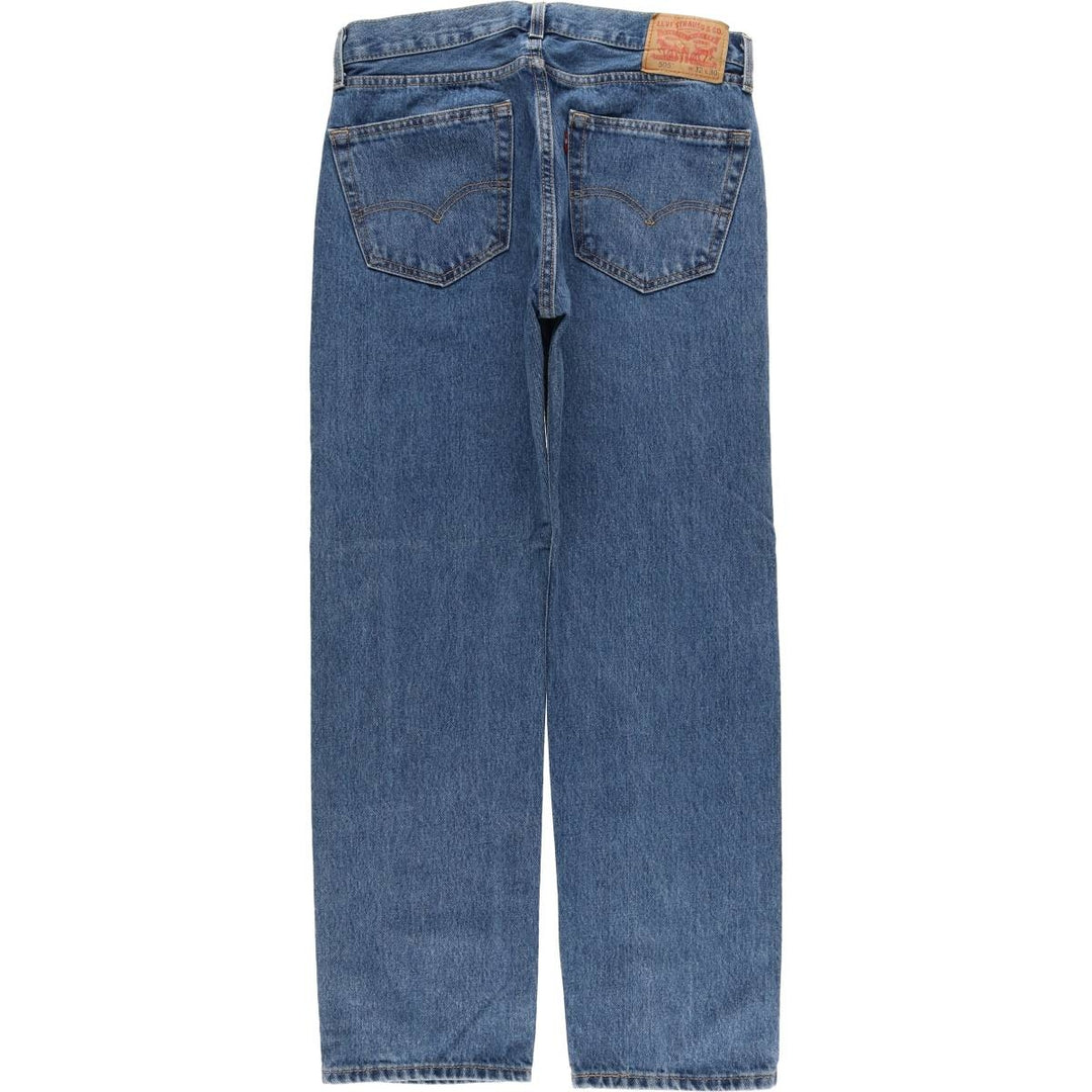 Levi's 505 tapered denim pants for men, size W34 cotton blue type Vintage Second Hand
