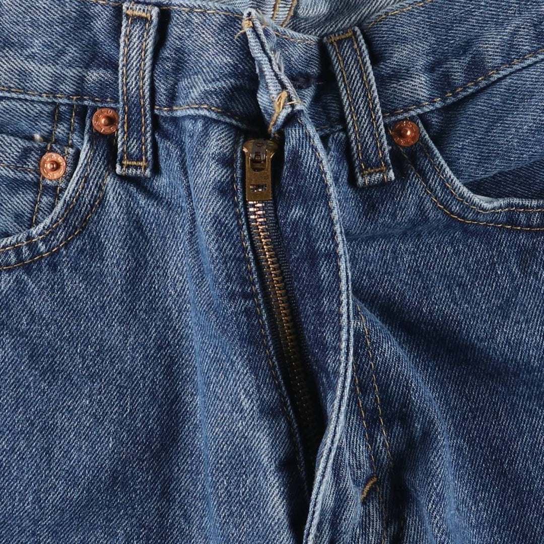 Levi's 505 tapered denim pants for men, size W34 cotton blue type Vintage Second Hand
