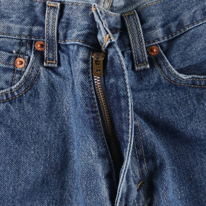 Levi's 505 tapered denim pants for men, size W34 cotton blue type Vintage Second Hand