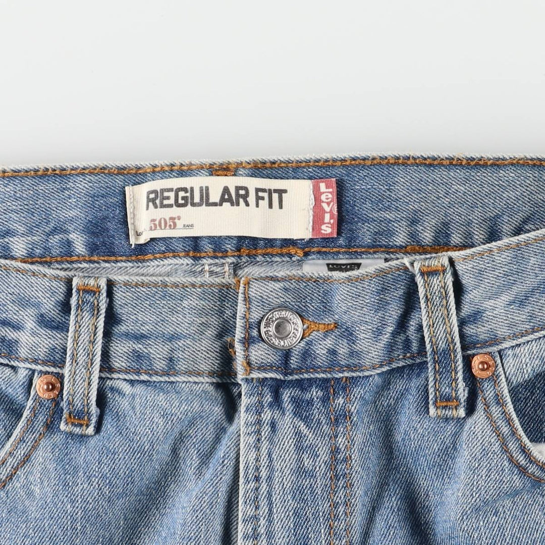 Levi's 505 REGULAR FIT tapered denim pants for men, size w35 cotton blue type Vintage Second Hand