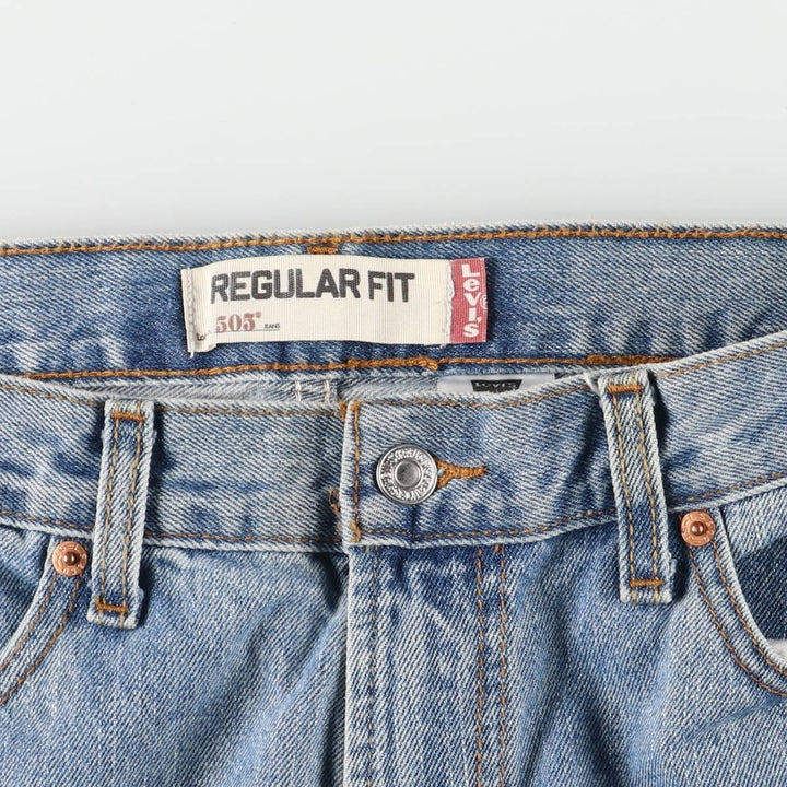 Levi's 505 REGULAR FIT tapered denim pants for men, size w35 cotton blue type Vintage Second Hand