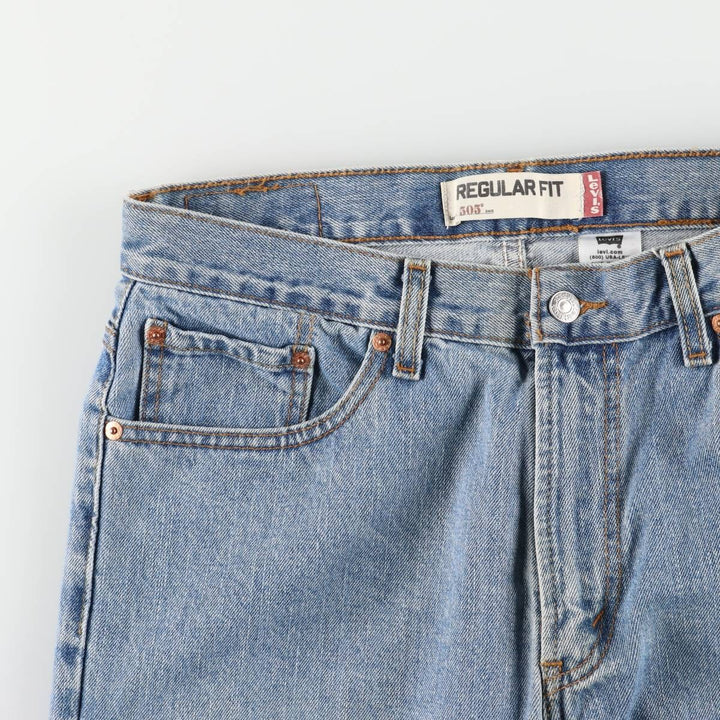 Levi's 505 REGULAR FIT tapered denim pants for men, size w35 cotton blue type Vintage Second Hand