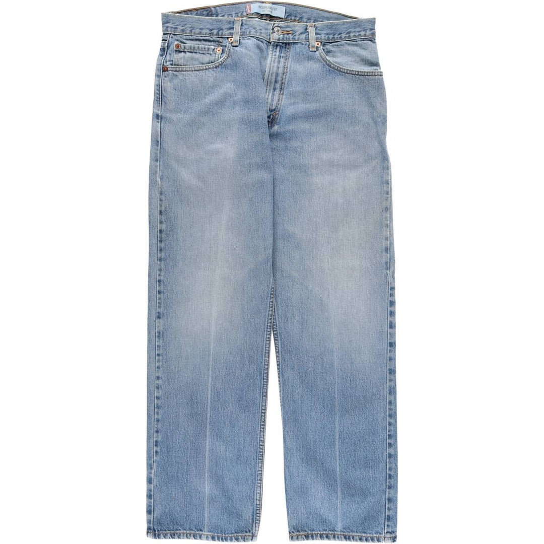 Levi's 505 REGULAR FIT tapered denim pants for men, size w35 cotton blue type Vintage Second Hand