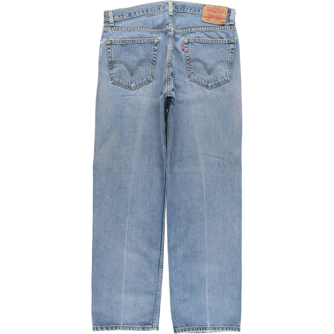 Levi's 505 REGULAR FIT tapered denim pants for men, size w35 cotton blue type Vintage Second Hand