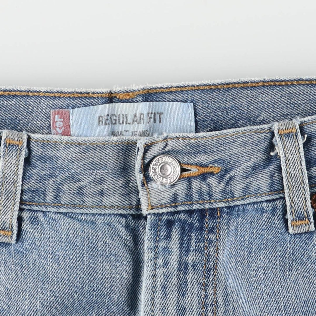 Levi's 505 REGULAR FIT tapered denim pants for men, size w35 cotton blue type Vintage Second Hand