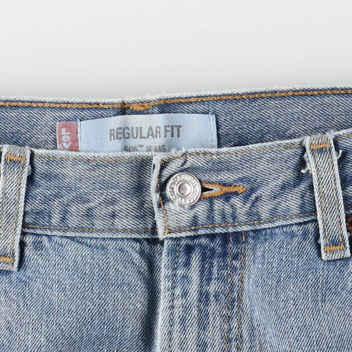 Levi's 505 REGULAR FIT tapered denim pants for men, size w35 cotton blue type Vintage Second Hand