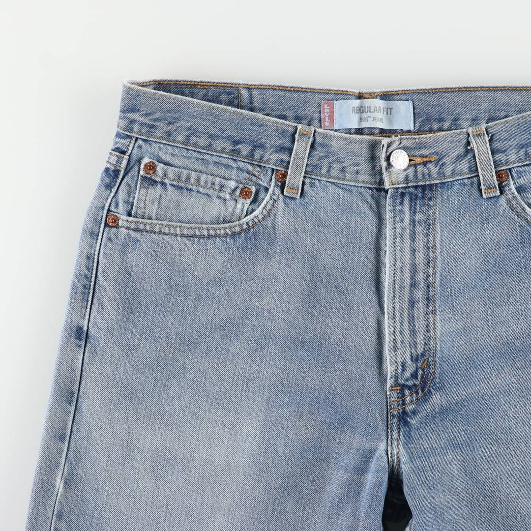 Levi's 505 REGULAR FIT tapered denim pants for men, size w35 cotton blue type Vintage Second Hand