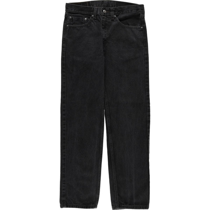 Levi's 505 Black Denim Tapered Denim Pants for Men, W33 equivalent cotton black type Vintage Second Hand