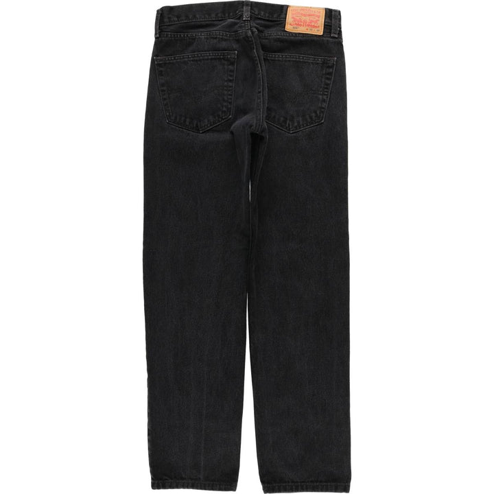 Levi's 505 Black Denim Tapered Denim Pants for Men, W33 equivalent cotton black type Vintage Second Hand