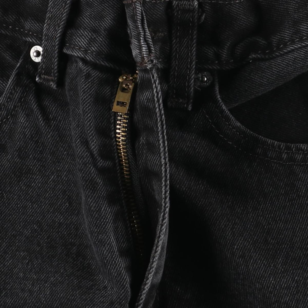 Levi's 505 Black Denim Tapered Denim Pants for Men, W33 equivalent cotton black type Vintage Second Hand