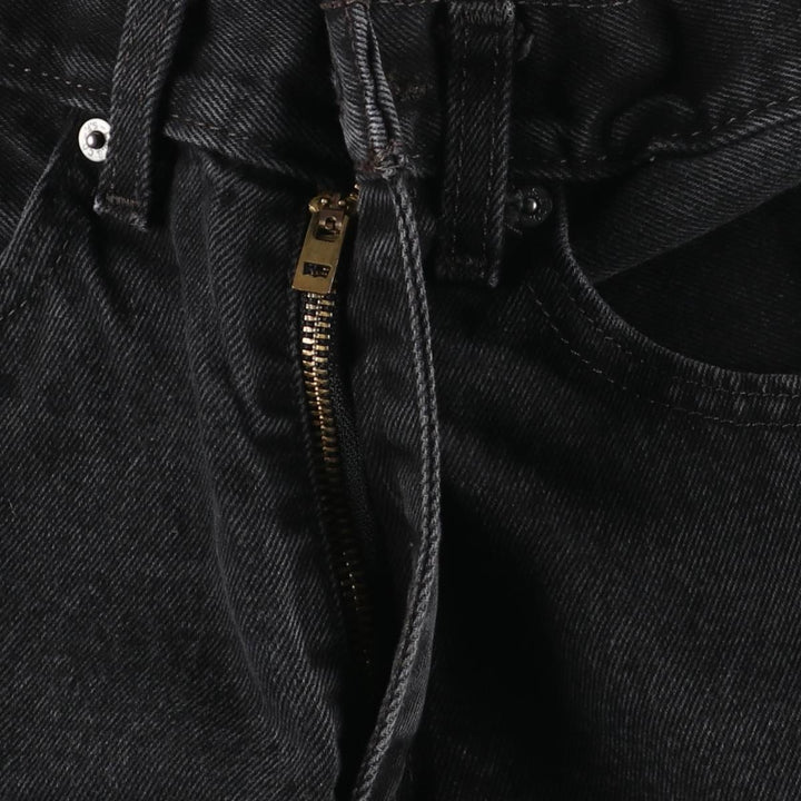 Levi's 505 Black Denim Tapered Denim Pants for Men, W33 equivalent cotton black type Vintage Second Hand