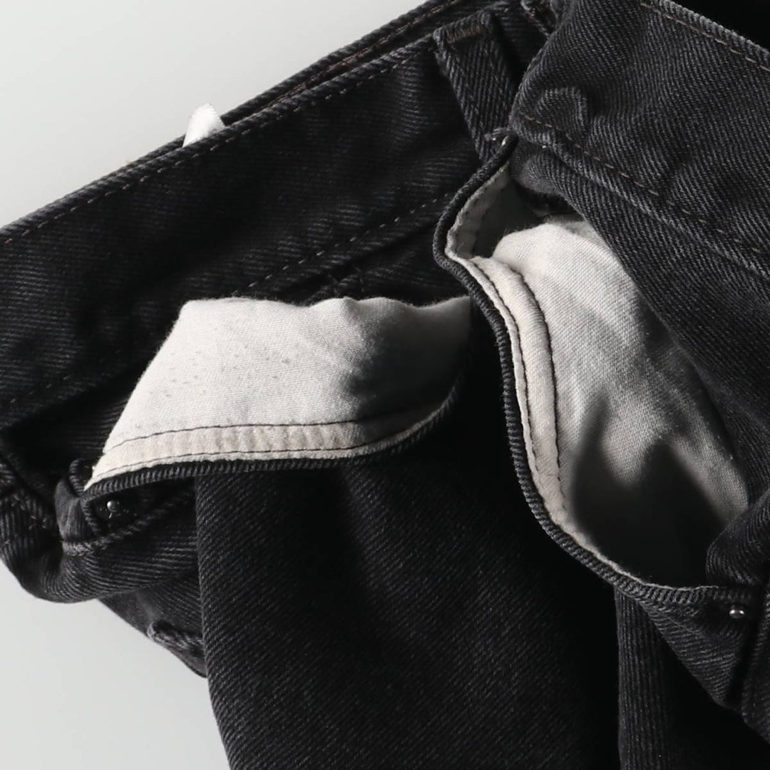 Levi's 505 Black Denim Tapered Denim Pants for Men, W33 equivalent cotton black type Vintage Second Hand