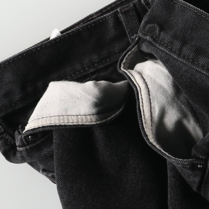 Levi's 505 Black Denim Tapered Denim Pants for Men, W33 equivalent cotton black type Vintage Second Hand