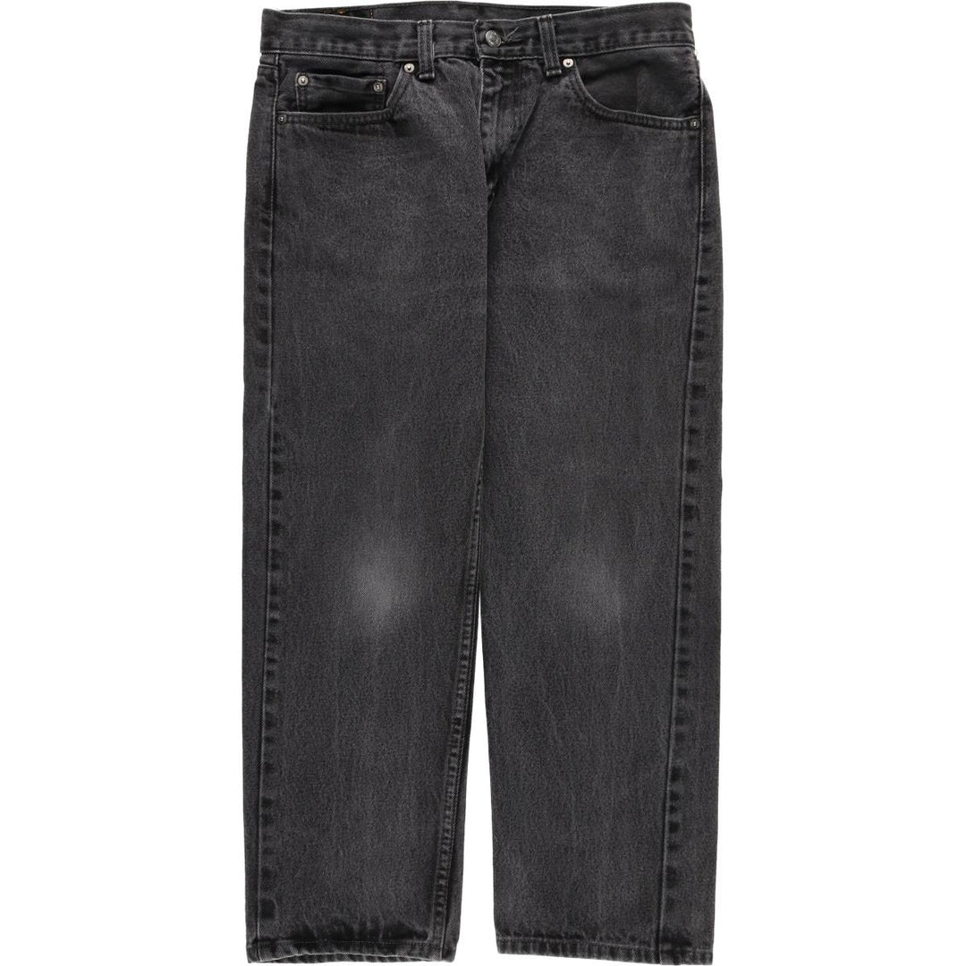 Levi's 505 Black Denim Tapered Denim Pants for Men, W33 equivalent cotton black type Vintage Second Hand