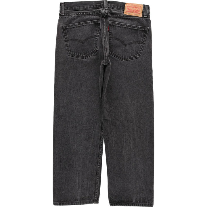 Levi's 505 Black Denim Tapered Denim Pants for Men, W33 equivalent cotton black type Vintage Second Hand