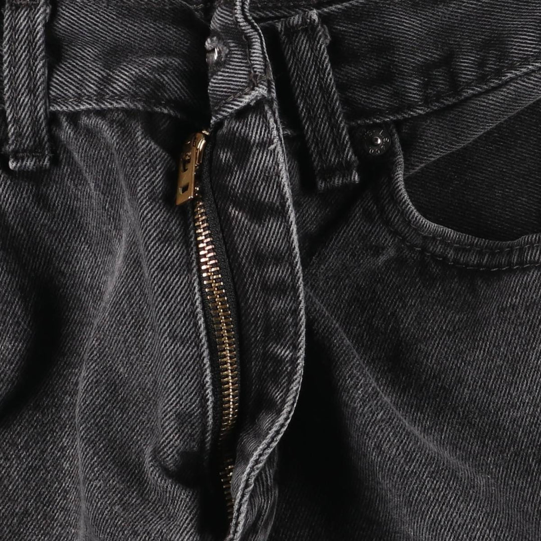 Levi's 505 Black Denim Tapered Denim Pants for Men, W33 equivalent cotton black type Vintage Second Hand