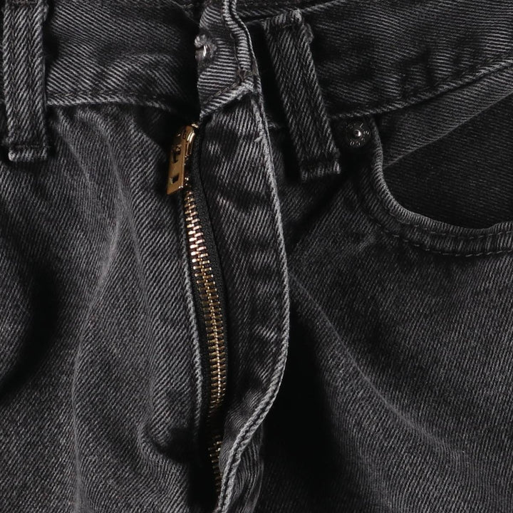 Levi's 505 Black Denim Tapered Denim Pants for Men, W33 equivalent cotton black type Vintage Second Hand