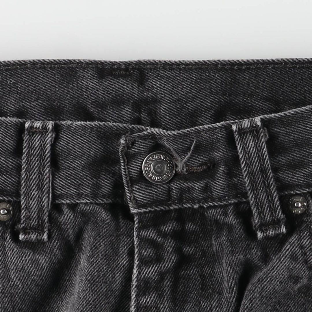 Levi's 505 Black Denim Tapered Denim Pants for Men, W33 equivalent cotton black type Vintage Second Hand