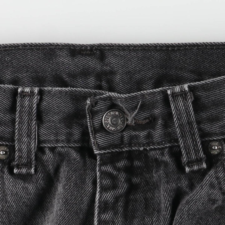 Levi's 505 Black Denim Tapered Denim Pants for Men, W33 equivalent cotton black type Vintage Second Hand