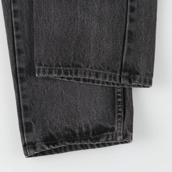 Levi's 505 Black Denim Tapered Denim Pants for Men, W33 equivalent cotton black type Vintage Second Hand