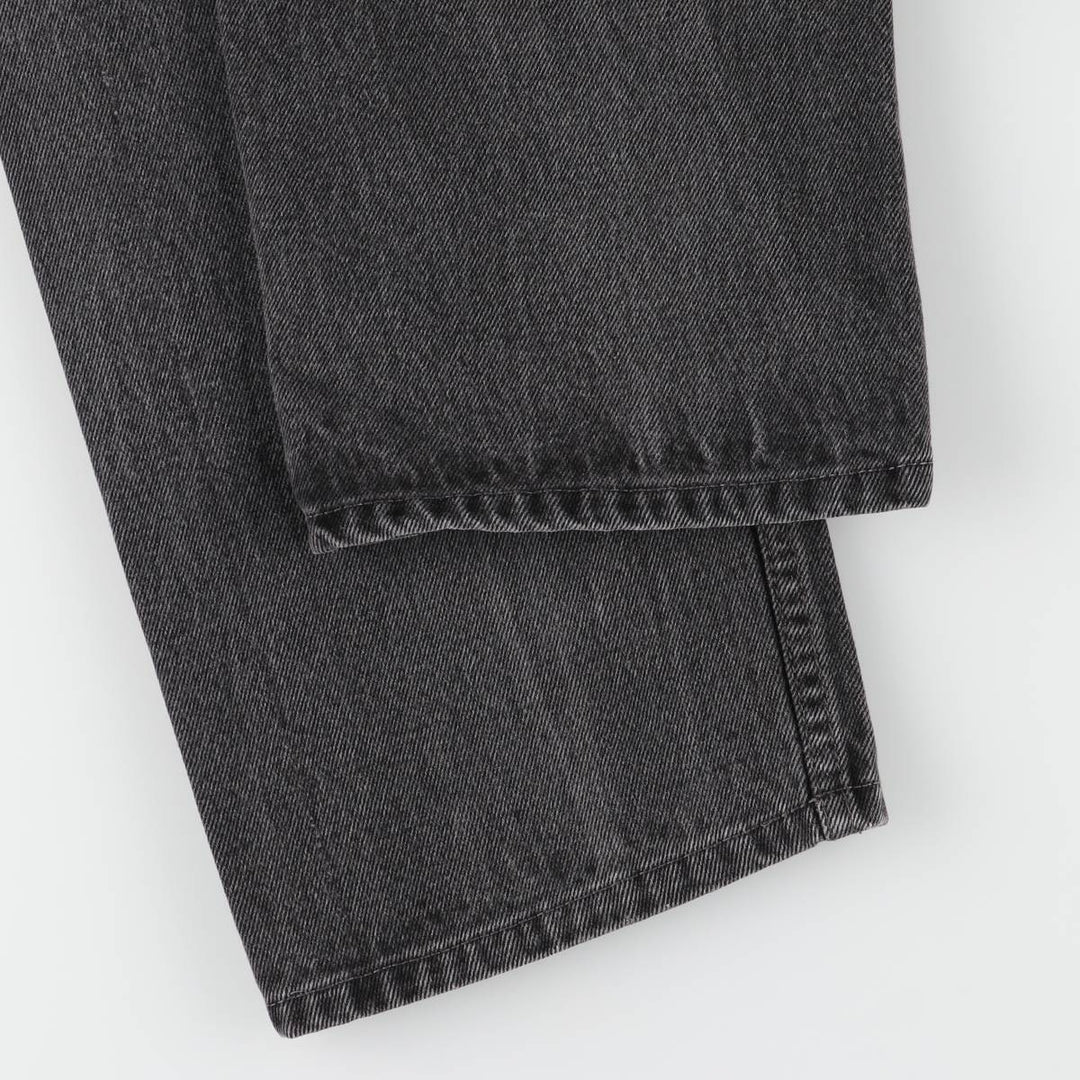 Levi's 505 Black Denim Tapered Denim Pants for Men, W33 equivalent cotton black type Vintage Second Hand