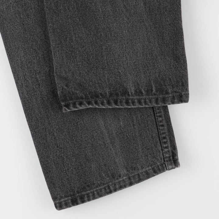 Levi's 505 Black Denim Tapered Denim Pants for Men, W33 equivalent cotton black type Vintage Second Hand