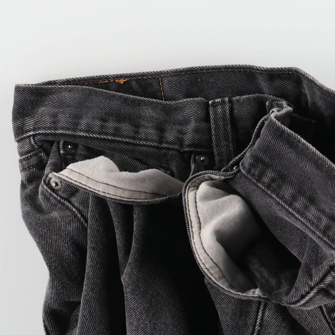 Levi's 505 Black Denim Tapered Denim Pants for Men, W33 equivalent cotton black type Vintage Second Hand