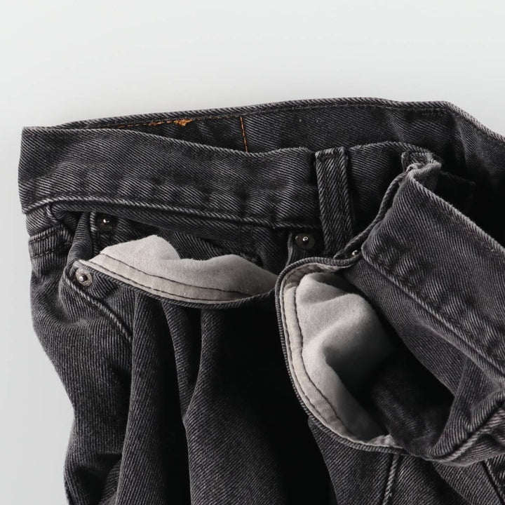 Levi's 505 Black Denim Tapered Denim Pants for Men, W33 equivalent cotton black type Vintage Second Hand