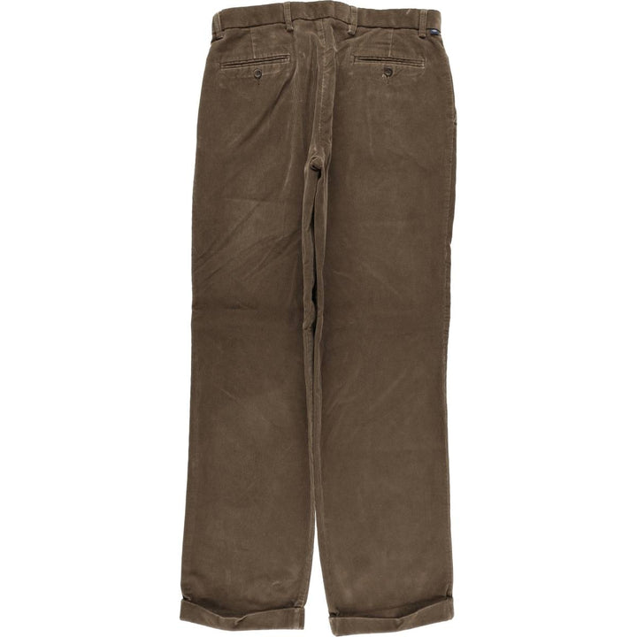 Dockers Pleated Relaxed Fit Two-Pleated Corduroy Pants, Men's, Size 35 cotton brown type Vintage Second Hand