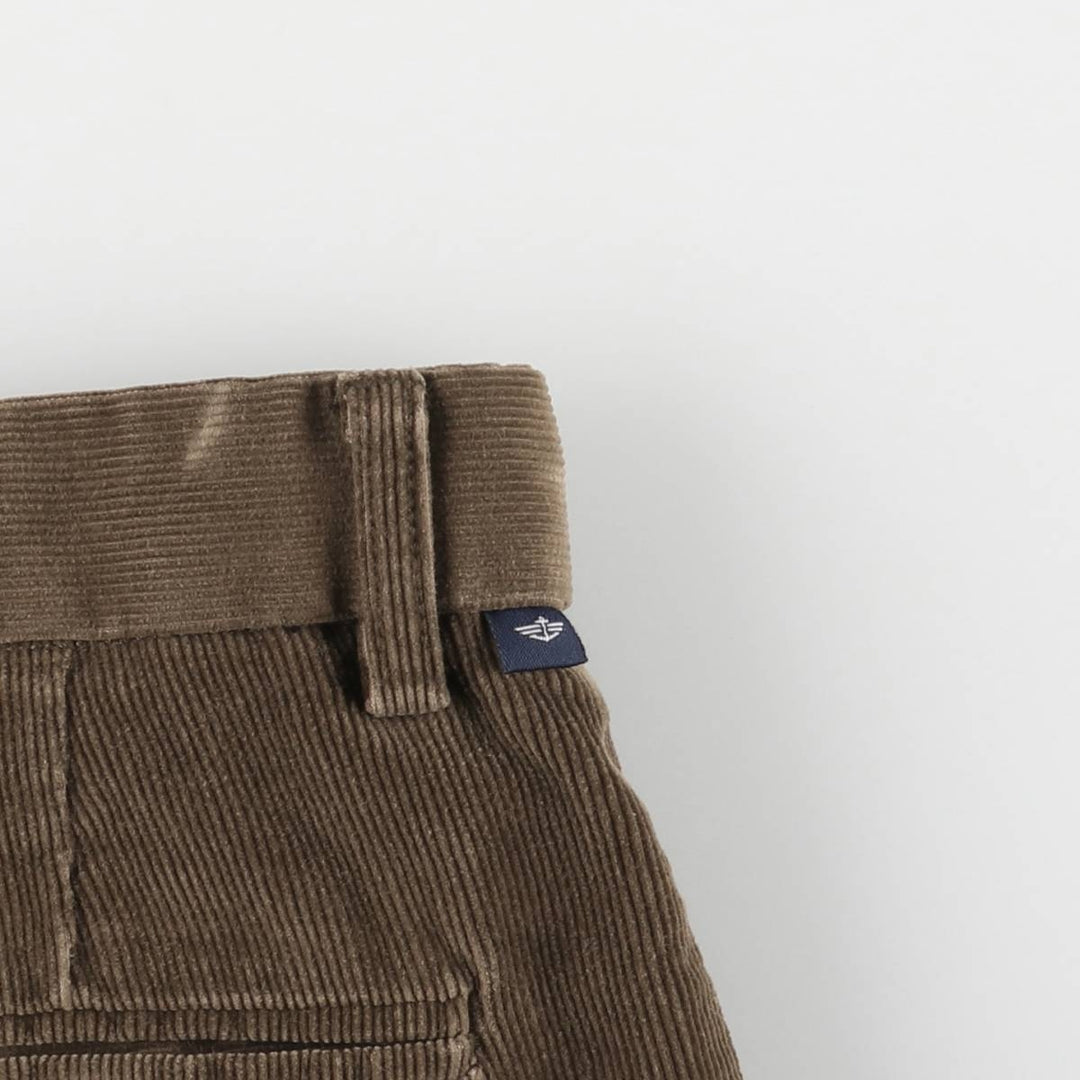 Dockers Pleated Relaxed Fit Two-Pleated Corduroy Pants, Men's, Size 35 cotton brown type Vintage Second Hand