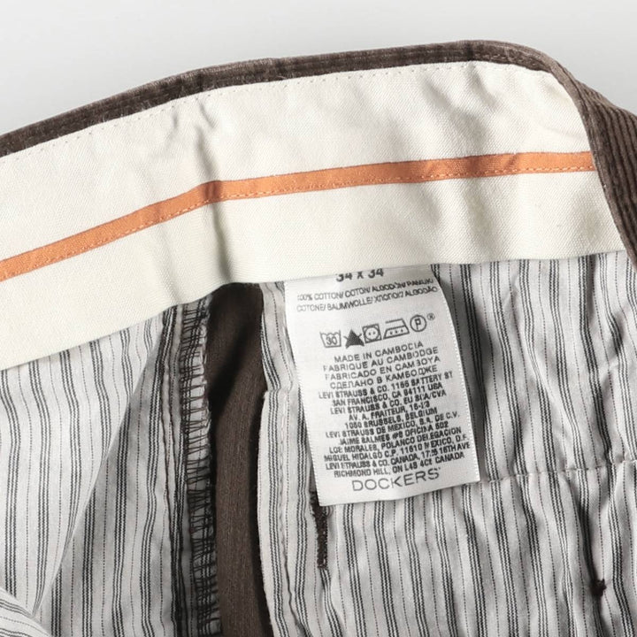 Dockers D2 Corduroy Pants, Men's, Size 36 cotton brown type Vintage Second Hand