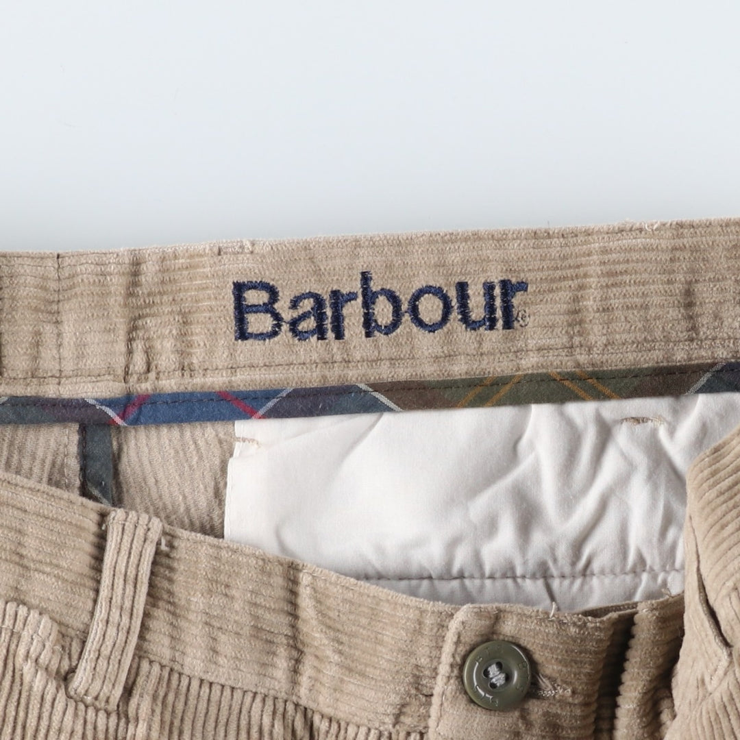 Barbour wide-ribbed corduroy pants, men's size W36 cotton Beige type Vintage Second Hand