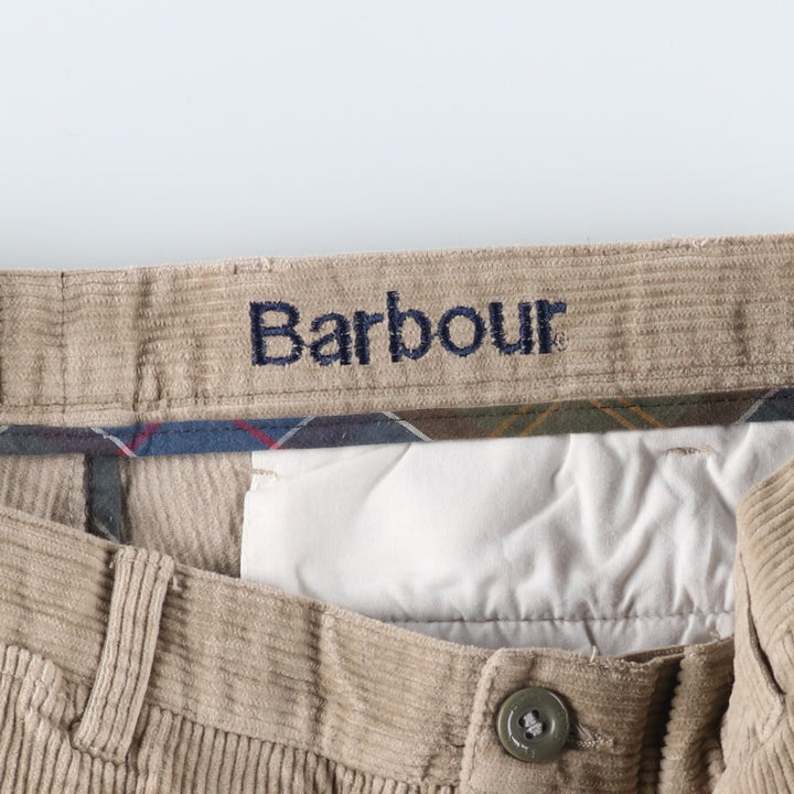 Barbour wide-ribbed corduroy pants, men's size W36 cotton Beige type Vintage Second Hand
