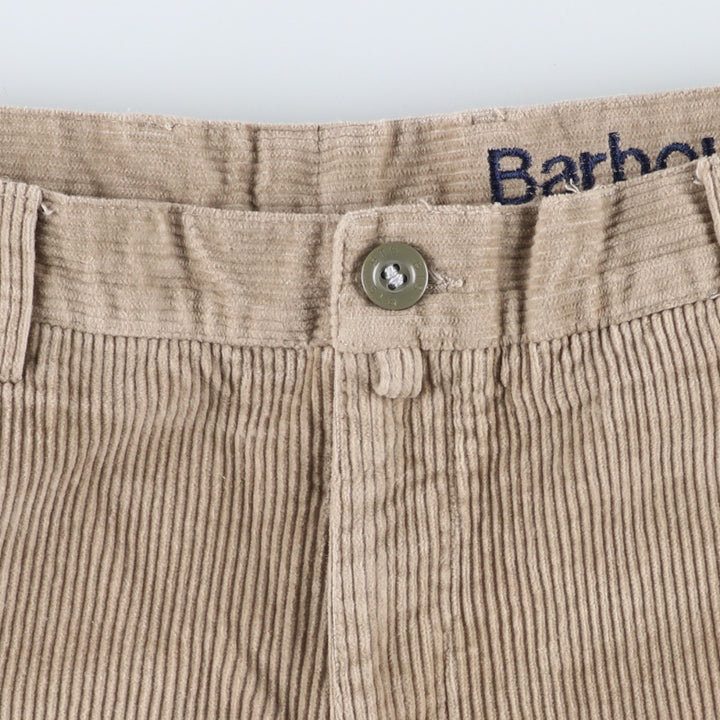 Barbour wide-ribbed corduroy pants, men's size W36 cotton Beige type Vintage Second Hand