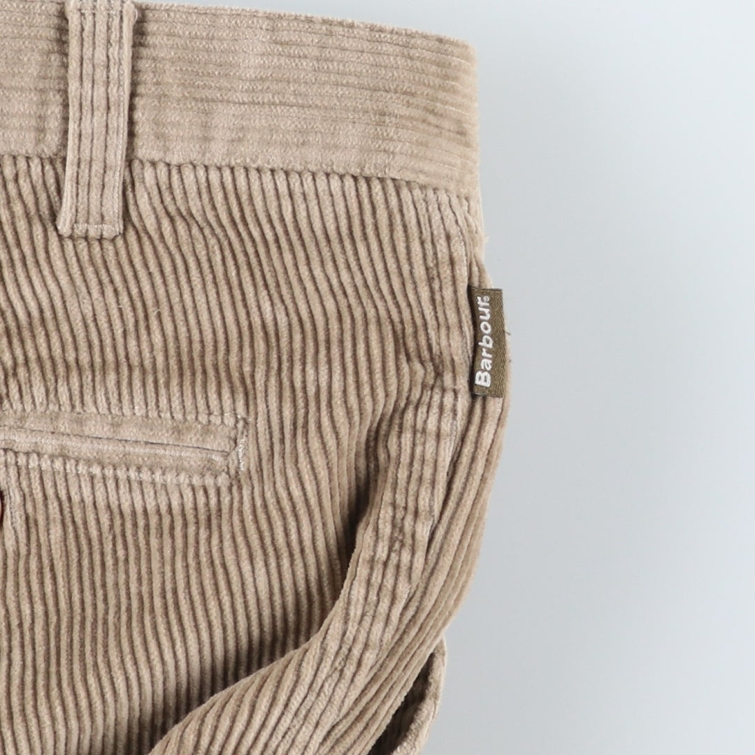 Barbour wide-ribbed corduroy pants, men's size W36 cotton Beige type Vintage Second Hand
