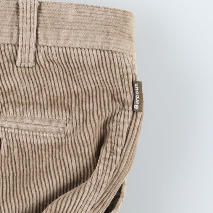 Barbour wide-ribbed corduroy pants, men's size W36 cotton Beige type Vintage Second Hand
